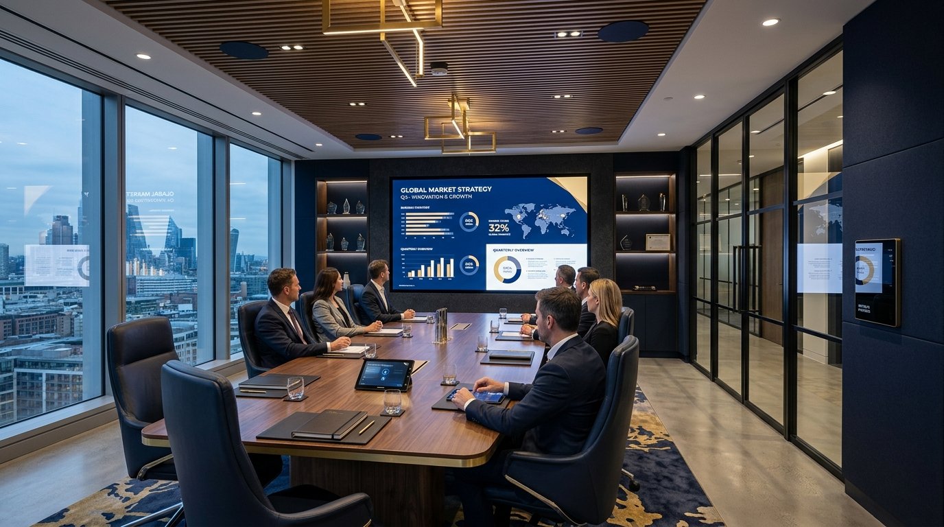 Premium AV integrated boardroom — Ascend Tech Solutions